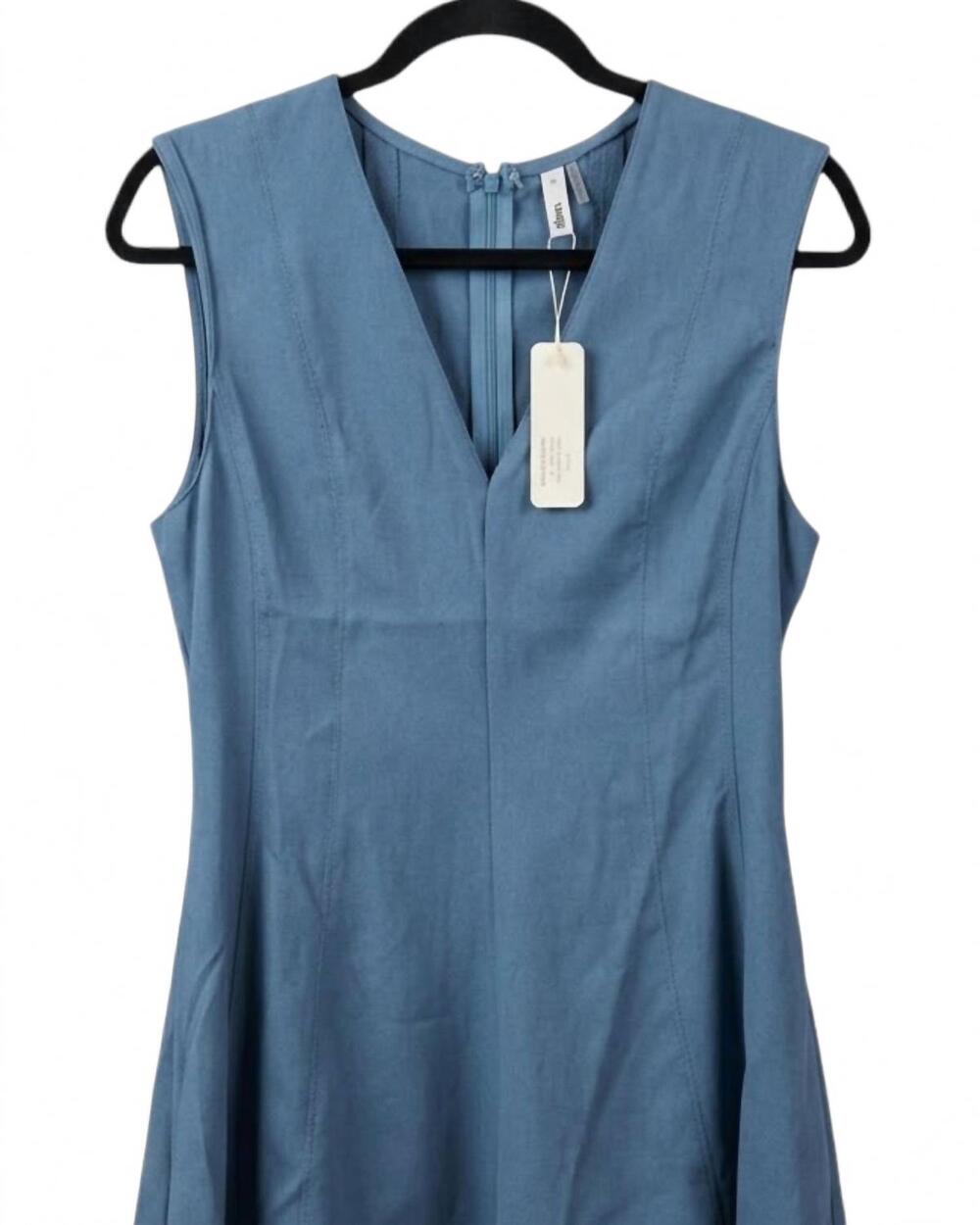 NEW GLAM women's v-neck mini dress in slate